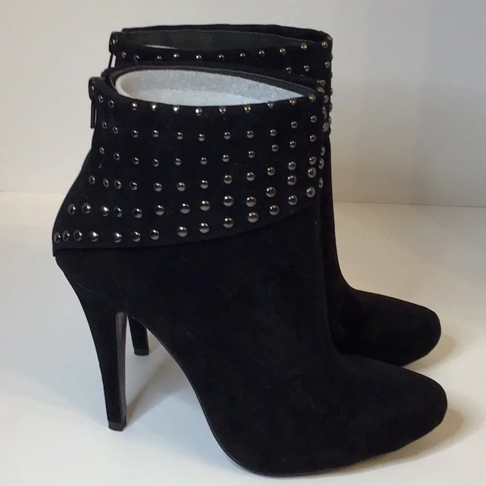 MIXX  JENNY BLACK SUEDE ANKLE SHOES SZ 10 - Picture 4 of 13